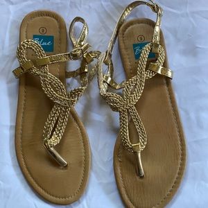 Gold Roman Flat Sandals